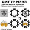 100 Custom Poker Chips, Drink Token Chips Imprinted with Personalized Logo, Image or Text, Double Sided Full Color Print Custom Tokens for Bars, Party, Poker Games, Casino Night (Orange, 40MM) view 4