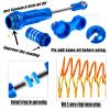 RcarmubWow RC Upgrades Part for 1/10 Slash 2WD,Driveshafts,Shock Absorbers &Suspension Arms &Turnbuckles Links&Caster Blocks &Steering Block &Stub Axle Carriers &Shock Towers &Bulkhead,Navy Blue view 4