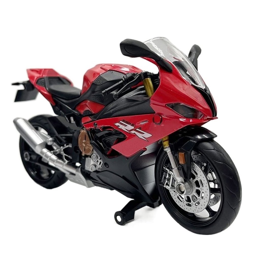 limimo for BWM S1000RR 1:12 Die-cast Motorcycle Model Toy Sports Bike Collector's Edition Doll Display Car Motorcycle Model(Rojo)