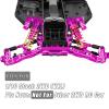 RcarmubWow RC Upgrades Part for 1/10 Slash 2WD,Driveshafts,Shock Absorbers &Suspension Arms &Turnbuckles Links&Caster Blocks &Steering Block &Stub Axle Carriers &Shock Towers &Bulkhead,Pink view 2