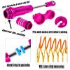 RcarmubWow RC Upgrades Part for 1/10 Slash 2WD,Driveshafts,Shock Absorbers &Suspension Arms &Turnbuckles Links&Caster Blocks &Steering Block &Stub Axle Carriers &Shock Towers &Bulkhead,Pink view 4