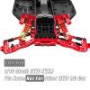 RcarmubWow RC Upgrades Part for 1/10 Slash 2WD,Driveshafts,Shock Absorbers &Suspension Arms &Turnbuckles Links&Caster Blocks &Steering Block &Stub Axle Carriers &Shock Towers &Bulkhead,Red view 2