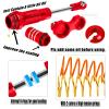 RcarmubWow RC Upgrades Part for 1/10 Slash 2WD,Driveshafts,Shock Absorbers &Suspension Arms &Turnbuckles Links&Caster Blocks &Steering Block &Stub Axle Carriers &Shock Towers &Bulkhead,Red view 4