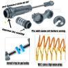 RcarmubWow RC Upgrades Part for 1/10 Slash 2WD,Driveshafts,Shock Absorbers &Suspension Arms &Turnbuckles Links&Caster Blocks &Steering Block &Stub Axle Carriers &Shock Towers &Bulkhead,Titanium view 4