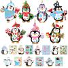 28 Pack Winter Christmas DIY Crafts Kit for Kids, Make Your Own Christmas Penguin Ornaments Stickers Cutouts Art Crafts Bulk for Kids Winter Holiday Xmas Home Class Art Game Activities Party Favors view 1