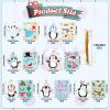 28 Pack Winter Christmas DIY Crafts Kit for Kids, Make Your Own Christmas Penguin Ornaments Stickers Cutouts Art Crafts Bulk for Kids Winter Holiday Xmas Home Class Art Game Activities Party Favors view 4
