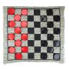 Vdaxvme Portable Large Checkers Set with Reversible Rug Indoor and Outdoor Board Game for and Family Easy to Use view 1