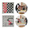 Vdaxvme Portable Large Checkers Set with Reversible Rug Indoor and Outdoor Board Game for and Family Easy to Use view 2