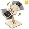 DIY Rotating Solar Satellite - 3D Wooden Puzzle Building Toy.STEM Educational Science Craft Model Kit for Kids.Creative Artificial Satellite Space Model. view 1