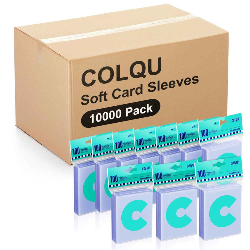 10000ct Clear Card Sleeves for Trading Cards, Soft Baseball Sports Card Sleeves, Soft Plastic Protector Fit for MTG Game Standard Cards