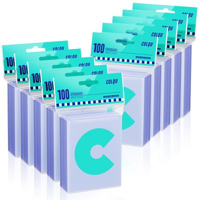1000ct Clear Card Sleeves for Trading Cards, Soft Baseball Sports Card Sleeves, Soft Plastic Protector Fit for MTG Game Standard Cards