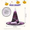 BGSHJVF Black Blackgound Rose Print Halloween Witch Hat Cosplay Caps Halloween Decoration Costume Accessories For Party view 3