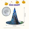 BGSHJVF Blue Owl Print Halloween Witch Hat Cosplay Caps Halloween Decoration Costume Accessories For Party view 3