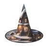 BGSHJVF Christmas Village House Print Halloween Witch Hat Cosplay Caps Halloween Decoration Costume Accessories For Party view 1