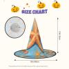 BGSHJVF Blue Background Starfish Print Halloween Witch Hat Cosplay Caps Halloween Decoration Costume Accessories For Party view 3