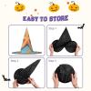 BGSHJVF Blue Background Starfish Print Halloween Witch Hat Cosplay Caps Halloween Decoration Costume Accessories For Party view 4