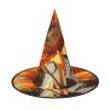 BGSHJVF Beautiful Sunflower Print Halloween Witch Hat Cosplay Caps Halloween Decoration Costume Accessories For Party view 1