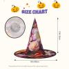 BGSHJVF Beautiful Flowers Print Halloween Witch Hat Cosplay Caps Halloween Decoration Costume Accessories For Party view 3