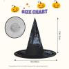 BGSHJVF Black Leopard Print Print Halloween Witch Hat Cosplay Caps Halloween Decoration Costume Accessories For Party view 3