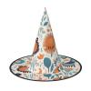 BGSHJVF Cute Floral Animal Pattern Print Halloween Witch Hat Cosplay Caps Halloween Decoration Costume Accessories For Party view 1
