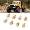 8 Pieces 1/24 RC Hex Nut Brass Wearresistant RC Wheel Lock Nut Replacement for Axial SCX24 (8mm) view 2