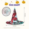 BGSHJVF Flower Stained Glass Print Halloween Witch Hat Cosplay Caps Halloween Decoration Costume Accessories For Party view 2