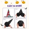 BGSHJVF Flower Stained Glass Print Halloween Witch Hat Cosplay Caps Halloween Decoration Costume Accessories For Party view 4