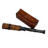 15 inches Orange Leather Handheld Mini Antique Desk Telescope Leather Case view 4
