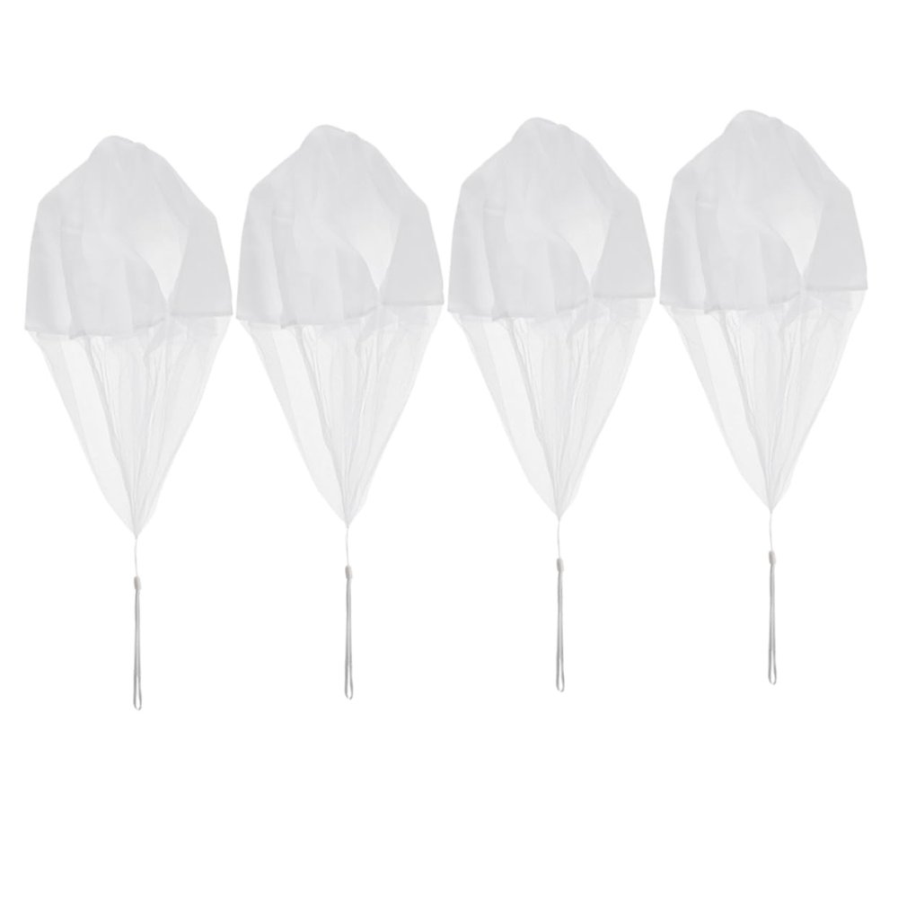 GARVALON 4pcs Boys and Girls Outdoor Parachute Toys Hand Throw Flying Toys for Toddlers Boys and Girls Parachute String for Outdoor Play Equipment