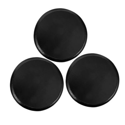 ABOOFAN 3pcs Wooden Doll Display Bases Round Miniature Stands for Crafts Black Pedestal Bases for Mini Dolls and Figures Stable Craft Decor