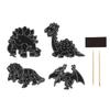 Pack of 10 dinosaur scratch magnets. view 2