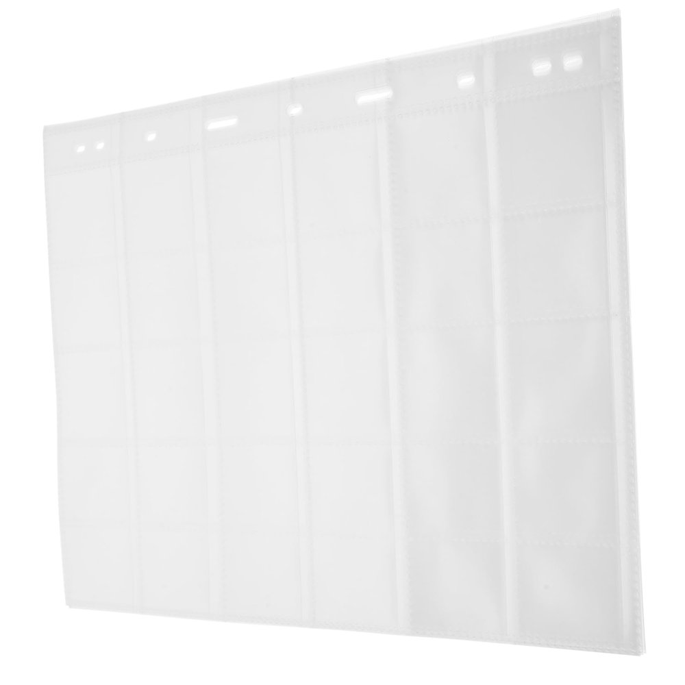 BUTIFULSIC 10sheets Stamp Storage Pocket Replacement Pages for Stamp Collecting Album Transparent Design Compatible Banknotes and Gaming Cards No Outer Shell