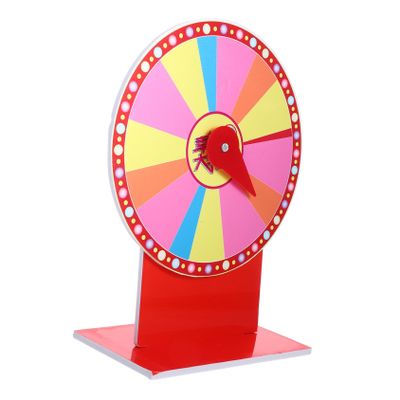 BCOATH Game Wheel Prop for Raffles and Parties Rotating Prize Wheel Lights Easy to Use and Construction for Fun Events and Classroom Activities