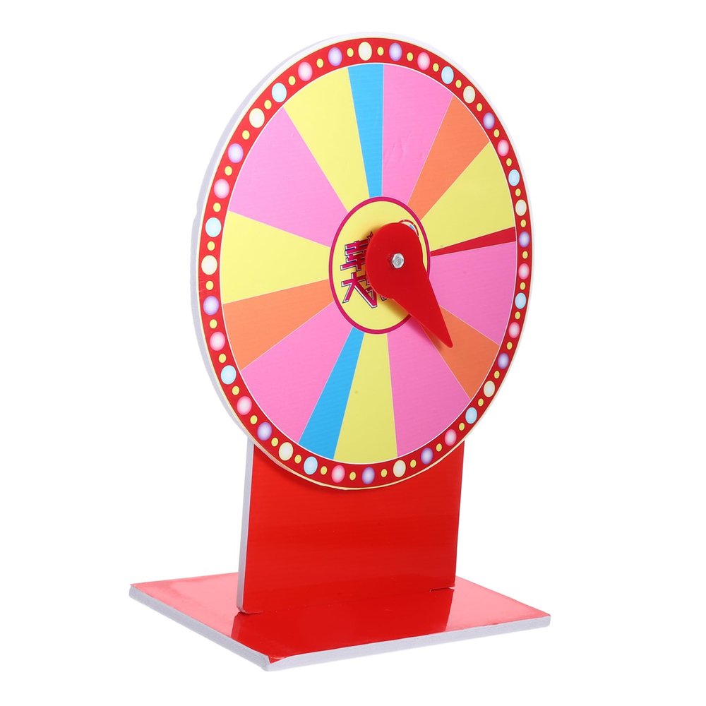 BCOATH Game Wheel Prop for Raffles and Parties Rotating Prize Wheel Lights Easy to Use and Construction for Fun Events and Classroom Activities