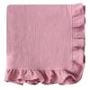 100% Cotton Baby Blanket | Crinkle Gauze Ruffle Baby Blanket | 45 x 45 Inches | Soft, Breathable, Newborn Wrap Plain Color Swaddle view 1