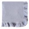 100% Cotton Baby Blanket | Crinkle Gauze Ruffle Baby Blanket | 45 x 45 Inches | Soft, Breathable, Newborn Wrap Plain Color Swaddle view 1