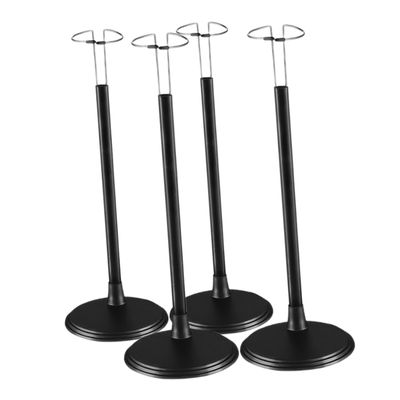 Abaodam 4pcs Black Adjustable Doll Stands Action Figure Display Holders for Dolls Plastic Figurine Stand DIY Assembly