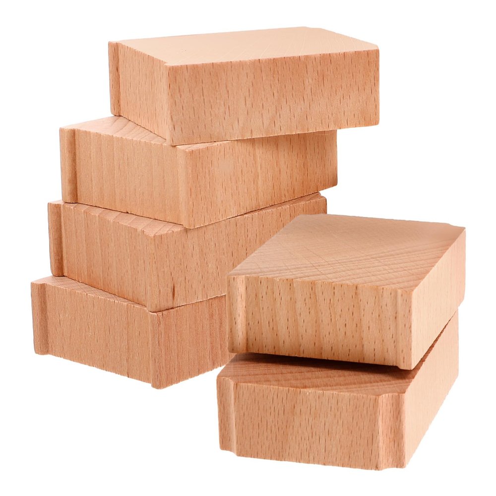 Alasum 6pcs Wooden Train Bridge Risers Elevate Your Toy Railway Track Support Accessories for Enhanced Stability and Fun