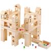 Wooden Marble Run for Kids Ages 4-8  80 Pieces Marble Rush Track Maze Construction Toy, STEM Building Blocks, Educational Gift for Boys & Girls view 1