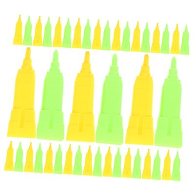 FAVOMOTO 40pcs Realistic Marble Chess Pieces Game Pieces for Board Games Replacement Victory Building Plastic Chess