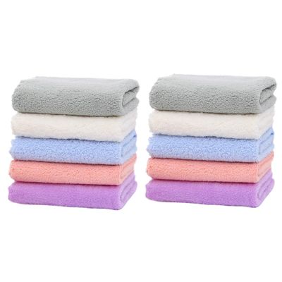 FAVOMOTO 10pcs Washcloths Boy Girl Bath Towels for Boy Girl Square Towels Fade Resistant Quick Dry Gentle Skin