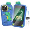 Sueseip Smart Phone for Kids Toys Age 4-6, Christmas Birthday Gifts Dinosaur Toddler Toys for Boys 5-7, Touchscreen Dual Camera Kids Cell Phone for Boys Age 8-10, with Games,SD Card,Screen Protector view 1