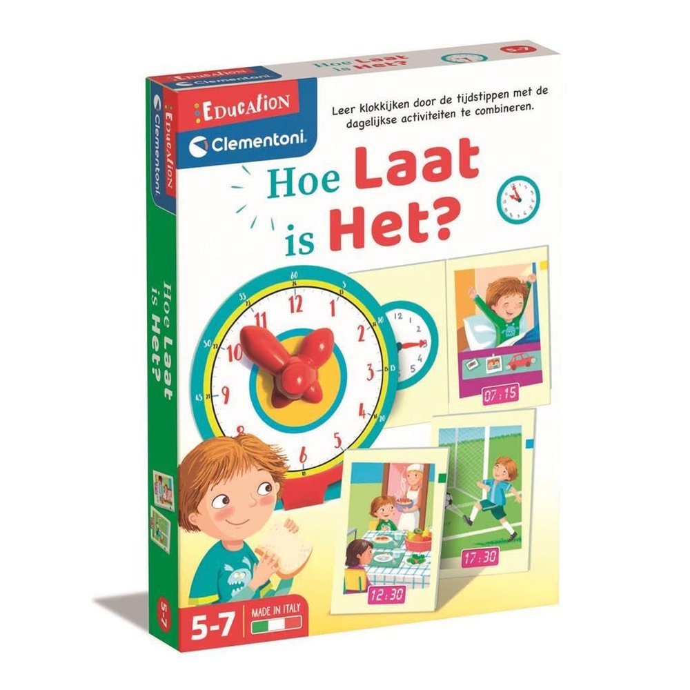 Clementoni - Learning to watch the clock - 14 activity puzzle pieces - Digital and analogue...