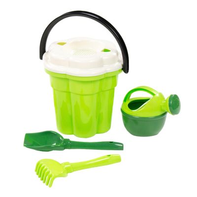 Cavallino Toys Cavallino XL Classic Bucket Set with Watering Can Green, 4 Pieces