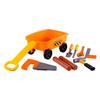 Cavallino Toys Cavallino Handcart 9-Piece Orange with Tools and Tree Trunks view 1