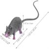 2 Pack Lifelike Gray Plastic Halloween Rat Toy - Realistic Fake Mice for Creepy Party Props, Spooky Decorations, and Pranks - Perfect for Halloween, April Fool's Day, and Haunted House Decor view 4
