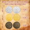 Byhoo 100 Pcs Metal Pirate Token Coins Set, Realistic Treasure Spanish Coins for Pirate Treasure Chest Treasure Hunt Cosplay Toy Board Game view 2