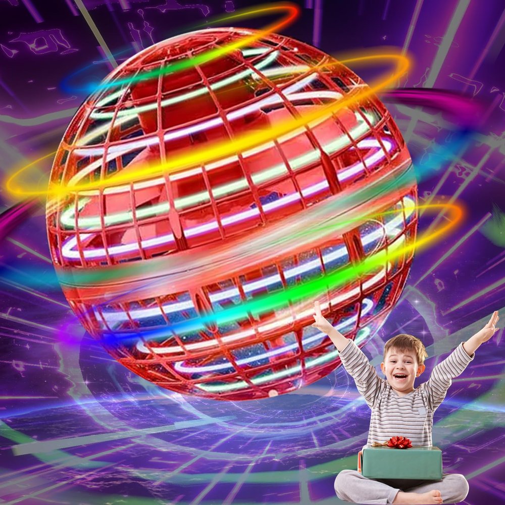 2024 Upgraded Magic Flying Orb Ball Toy with LED Light 360Rotating, Boomerang Flying
