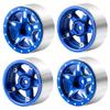 MOHERO 4Pcs 1.3 RC Beadlock Wheels for 1/18 TRX4M Redcat Ascent 1/24 SCX24 RC Crawler Car(Blue) view 1