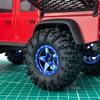 MOHERO 4Pcs 1.3 RC Beadlock Wheels for 1/18 TRX4M Redcat Ascent 1/24 SCX24 RC Crawler Car(Blue) view 2